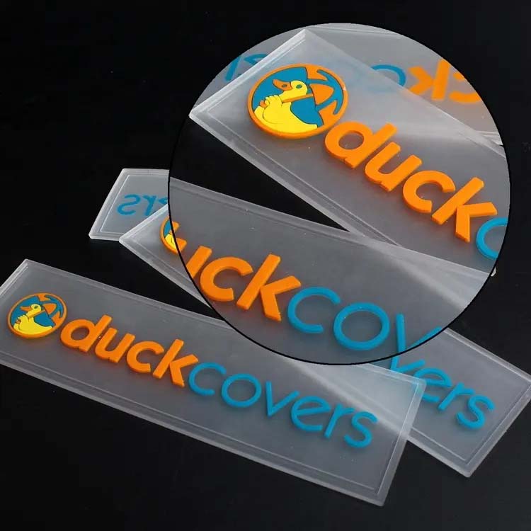 Custom Clear Soft PVC Rubber Clothing Patches