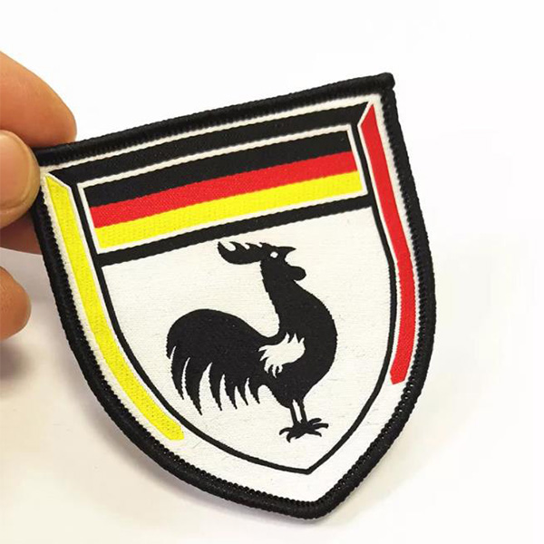 Custom Merrow Border Woven Patch For Sport Soccer Jerseys