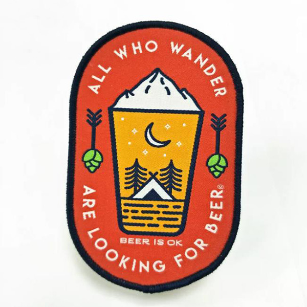 Custom Merrow Border Woven Patch For Sport Soccer Jerseys