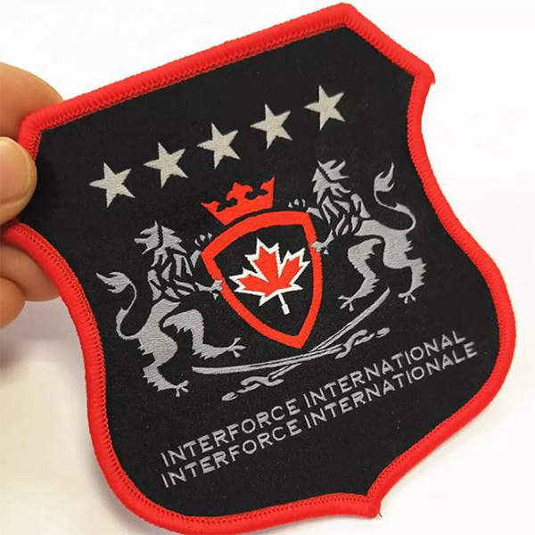 Custom Merrow Border Woven Patch For Sport Soccer Jerseys