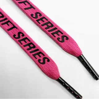 Custom Logo Printed Shoelace Flat Drawcord
