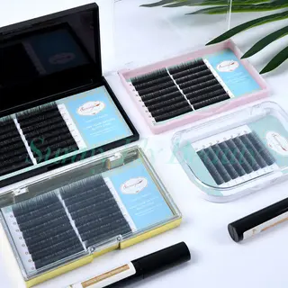 Flat Eyelash Extension, 100% Handmade, Wispy PBT Fiber