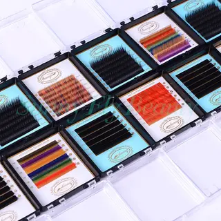 Rainbow Eyelash Extension, Korean PBT Fiber, Handmade