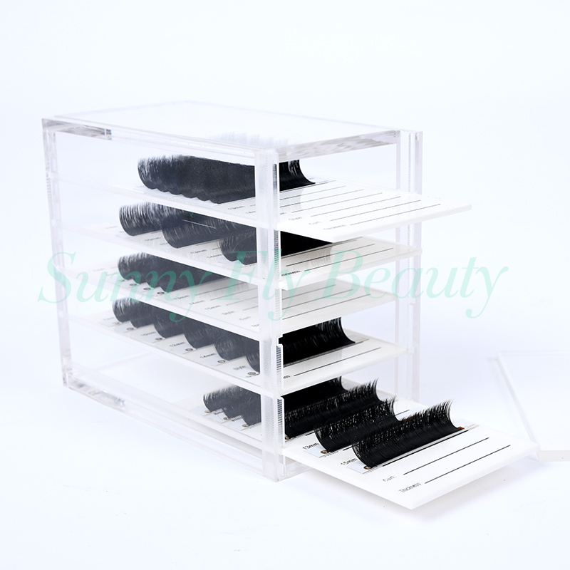5-layer Eyelash Storage Box, Acrylic, Transparent