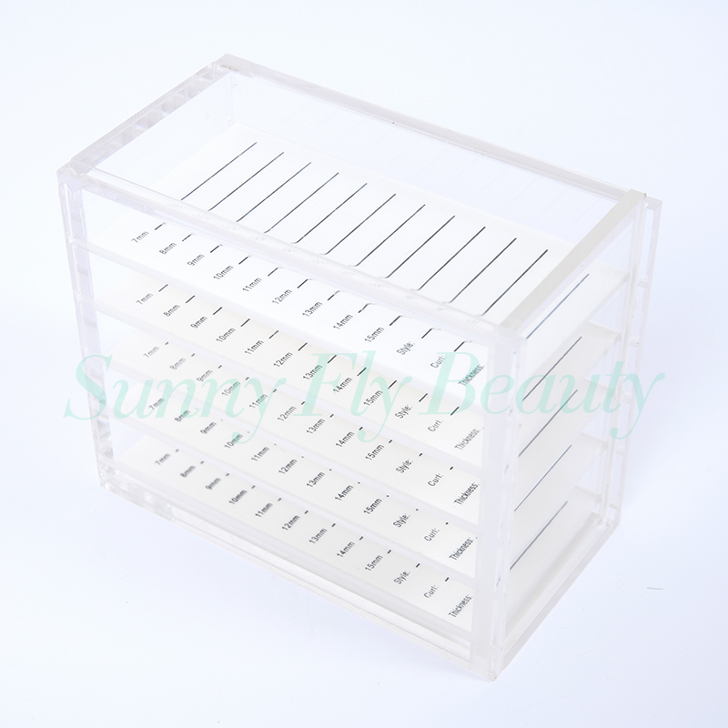 5-layer Eyelash Storage Box, Acrylic, Transparent