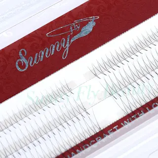 2D Premade Eyelash Extension Fans, PBT Fiber, 100% Handmade