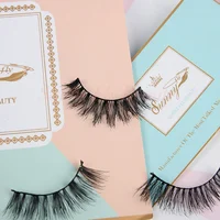 100% Real Human Hair Eyelashes, Long-Short Patter, Medium Dense