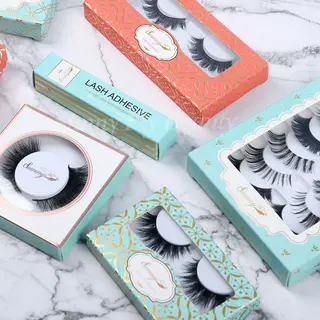 100% Real Human Hair Eyelashes, Long-Short Patter, Medium Dense