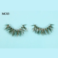 3D Colored Siberian Mink Fur Eyelashes, Multi-layered