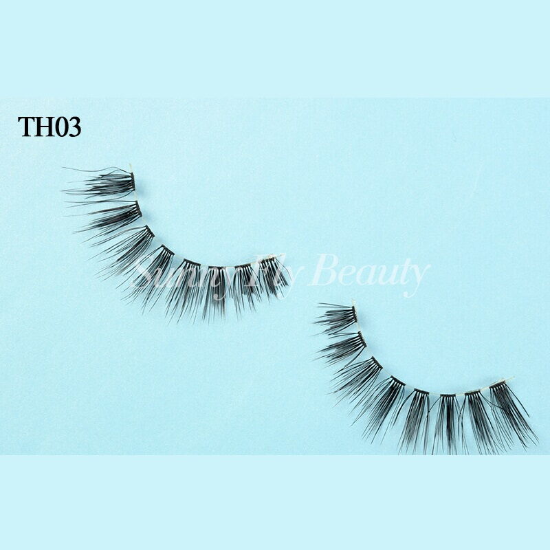 Tapered Tip Wispy Human Hair Eyelashes