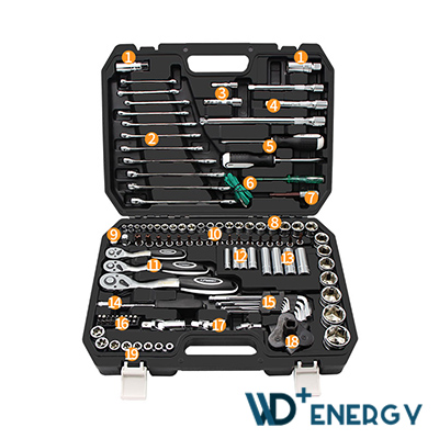 WD+ ENERGY  FULL SET OF 32PCS 43PCS 121PCS TOOLS FOR ENGINE AND GENERATOR USE