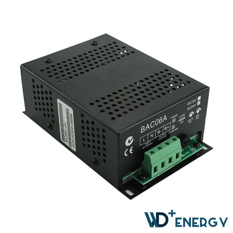 WD+ ENERGY BAC06A SERIES BATTERY CHARGER FOR DIESEL GENERATOR SET USE