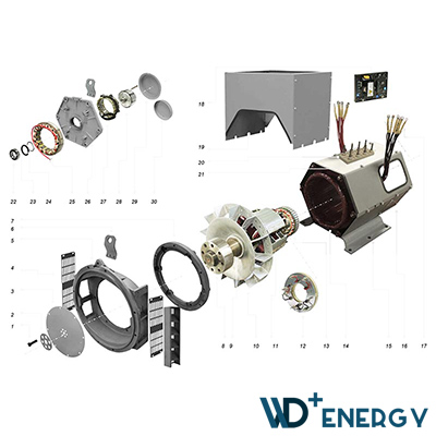 WD+ Energy La lista de piezas de repuesto recomendadas del alternador sin escobillas
