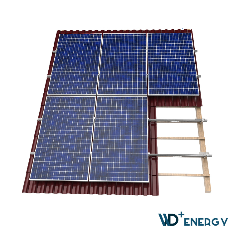 SISTEMA DE MONTAJE EN TEJAS CON SOPORTE SOLAR WD+ ENERGY