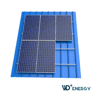 SISTEMA DE MONTAJE EN TECHO METÁLICO CON SOPORTE SOLAR WD+ ENERGY