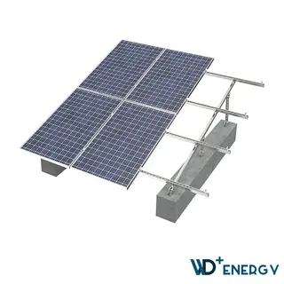 SISTEMA DE MONTAJE EN TECHO PLANO CON SOPORTE SOLAR DE ENERGÍA WD+