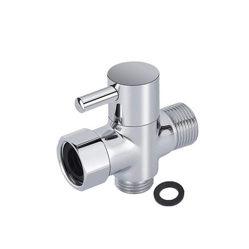 Brass T-Adapter with Shut Off Valve, 7/8 Inch