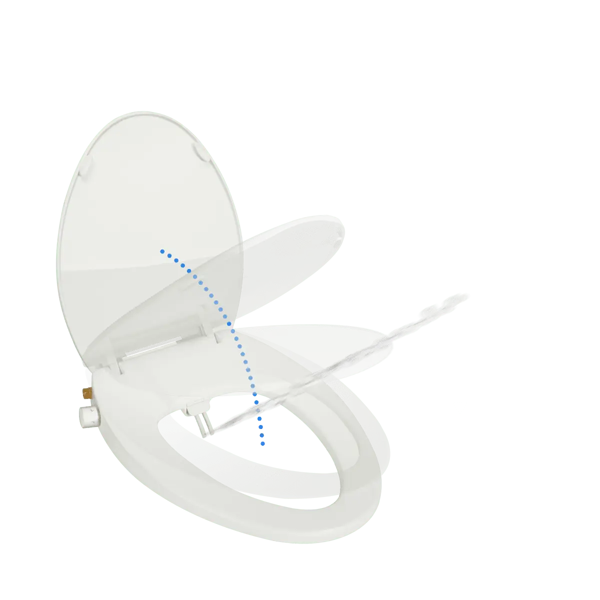 Elongated Toilet Seat with Dual Nozzle