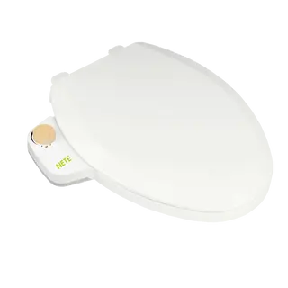 Cold Water Elongated Toilet Seat with Bamboo Button