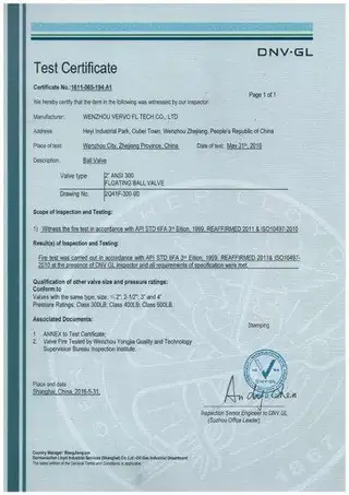 Prueba de fuego y API STD 6FA