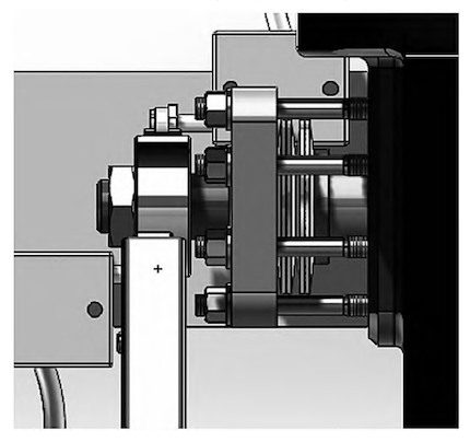 Schematic diagram of the floating pre-tightening packing mechanism Schematic diagram of the floating pre-tightening packing mechanism