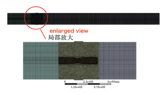 The flow channel grid model of large-diameter butterfly valves