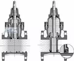 When the medium with particles passes through the elastic seated gate valve