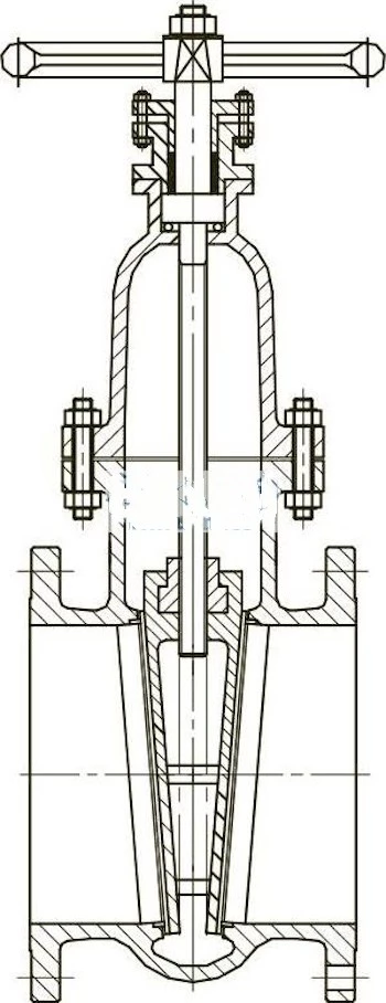 Non rising stem single wedge gate valves