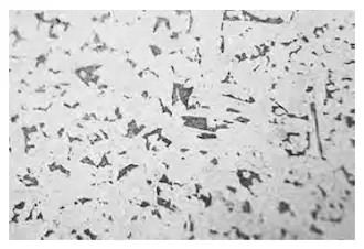 The metallographic structure of the flange surface