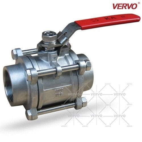 1000 WOG Ball Valve, Floating, 3PCS, API 608, CF8, 1 IN, NPT