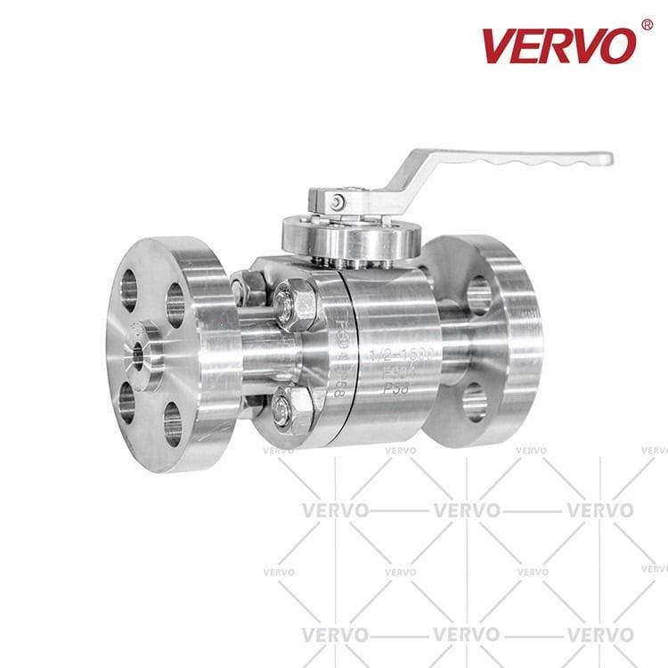 2 Piece Ball Valve, A182 F304, 1/2 IN, 1500 LB, API 608, RTJ