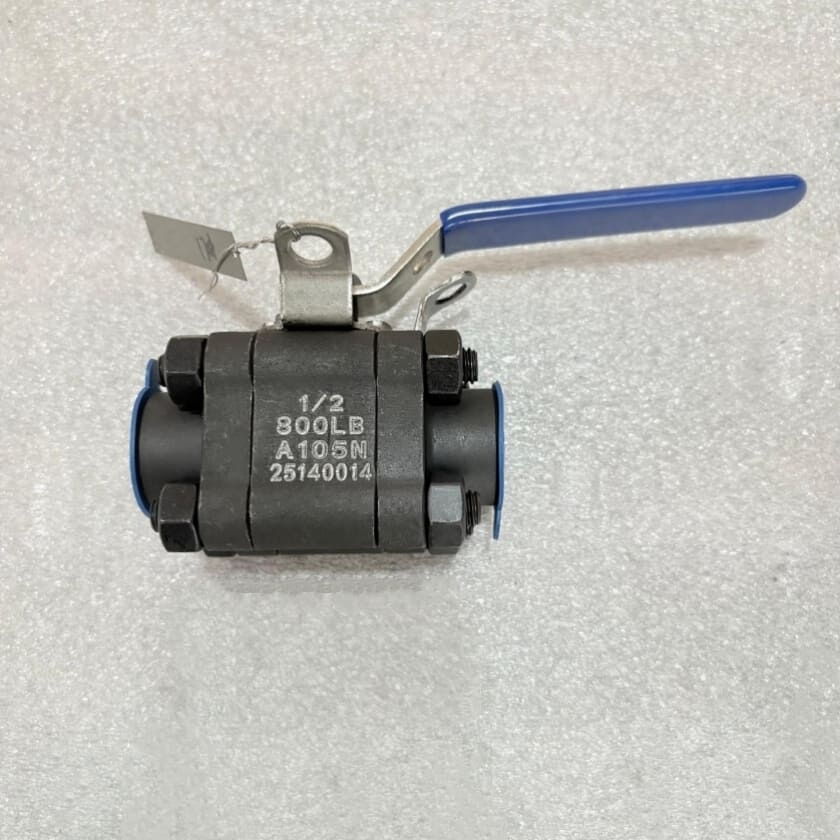 3 Piece Floating Ball Valve, API 608, A105N, 1/2 Inch, CL800