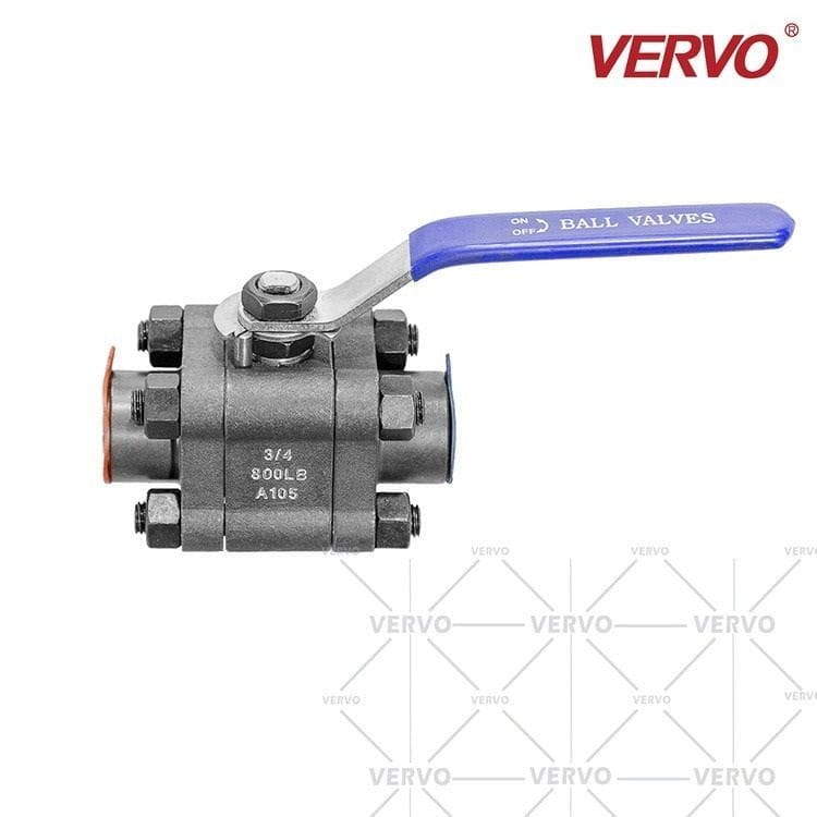 3PC Ball Valve, 3/4 Inch, 800 LB, ASTM A105, API 608, NPT