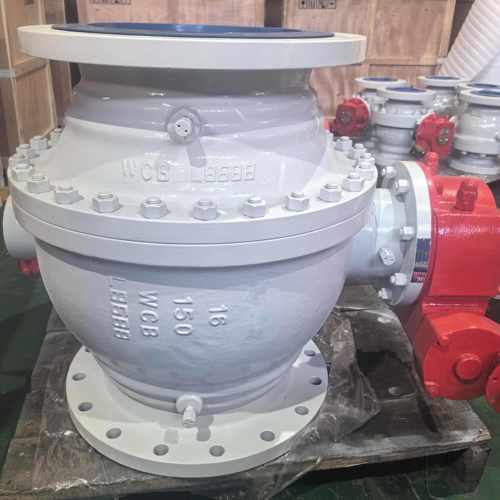 API 6D Trunnion Ball Valve, 16 Inch, 150 LB, A216 WCB, RF