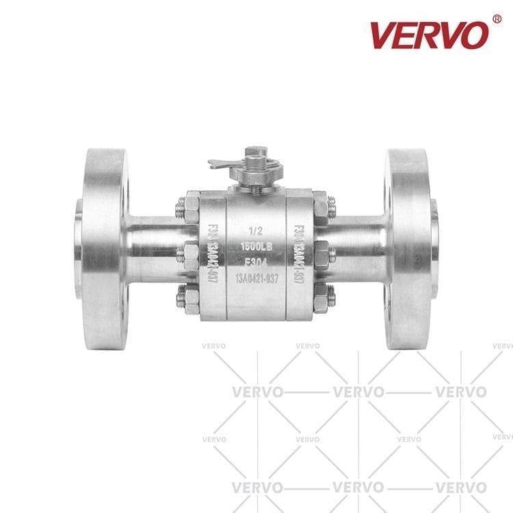 ASTM A182 F304 Ball Valve, 3 Piece, 1/2 IN, 1500 LB, API 608