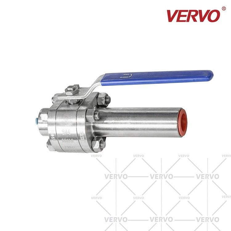 ASTM A182 F304L Ball Valve, 3/4 Inch, 600 LB, 3 Piece