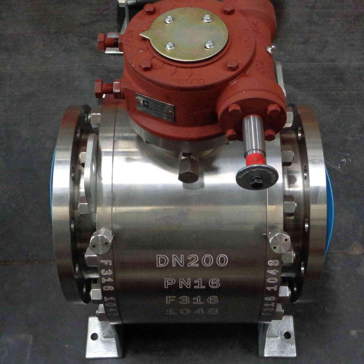 ASTM A182 F316 Ball Valve, API 6D, 8 IN, 150 LB, DN200, PN16