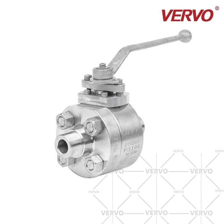 ASTM A182 F316L Ball Valve, 3/4 IN, 1500 LB, API 608, MNPT