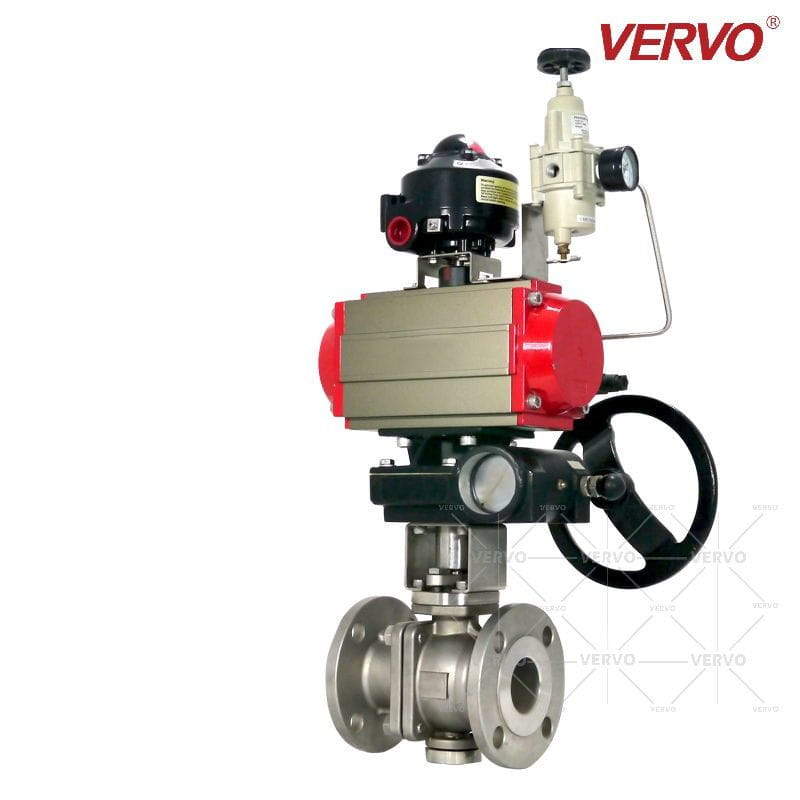 ASTM A351 CF8M Trunnion Ball Valve, 6 Inch, CL300, API 6D - Vervo