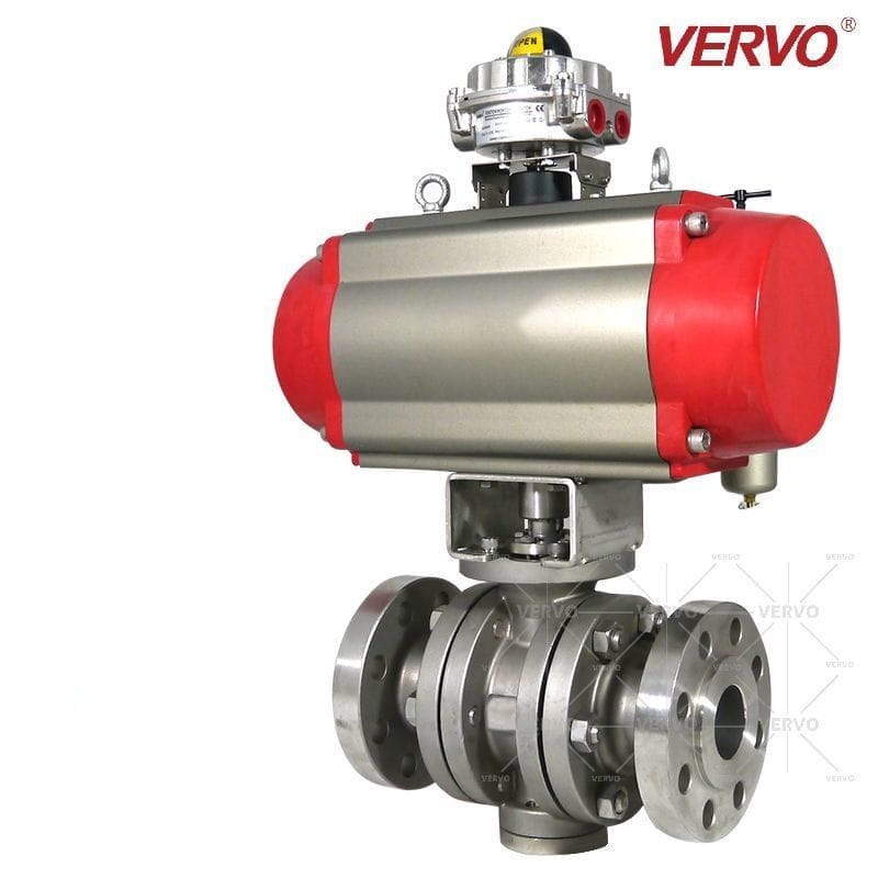 ASTM A351 CF8M Trunnion Ball Valve, 6 Inch, CL300, API 6D