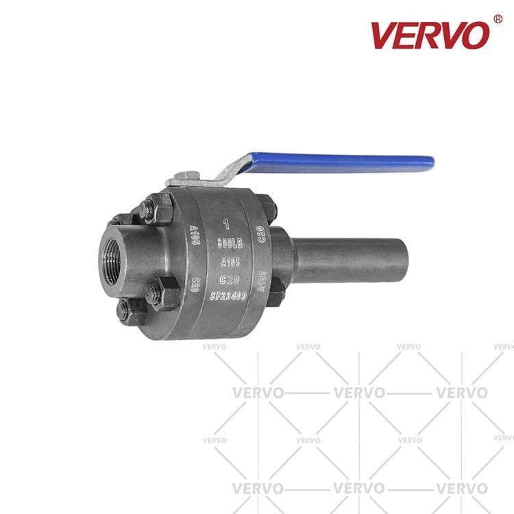 Forged Ball Valve with Nipple NPT End, A105, 1 Inch, 800 LB