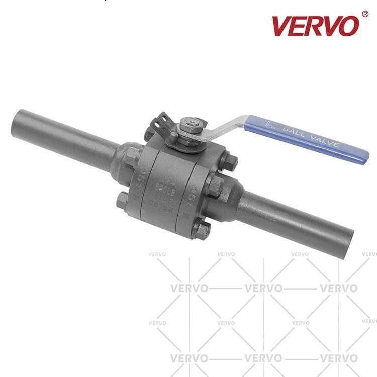 Lever Ball Valve with Extended Nipples, 3/4 Inch, 800 LB