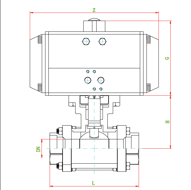 Pneumatic / Electric Three Piece Socket Welding Ball Valve