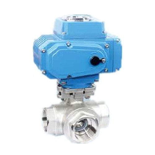 Pneumatic/Electric Tee Thread Ball Valve, 1/2-2 Inch, 1000 WOG