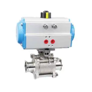 Pneumatic Actuated Three Piece Clamp Ball Valve