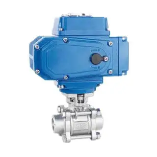 Pneumatic/Electric Three Piece Threaded Ball Valve, 1000 WOG