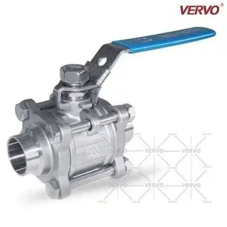 ASTM A351 CF8 3 Piece Ball Valve, API 608, 1IN, 1000 WOG