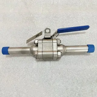 API 608 Floating Ball Valve, F316, 1/2 IN, CL800, SW+Nipples