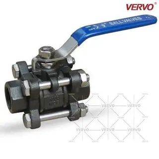 Three Piece Ball Valve, 1000 WOG, 1/2 IN, ASTM A105, API 608