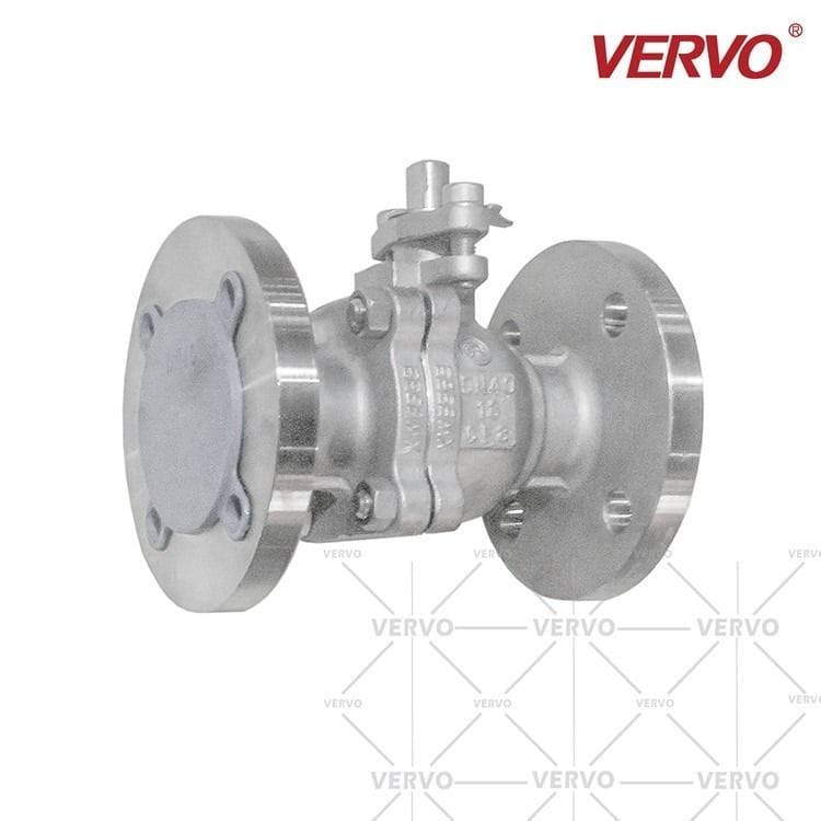 Stainless Steel CF8 Ball Valve, DN40, PN16, 2 Piece, RF